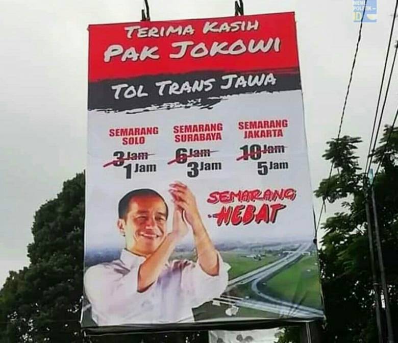 Analisis Sederhana Billboard Tol Jokowi