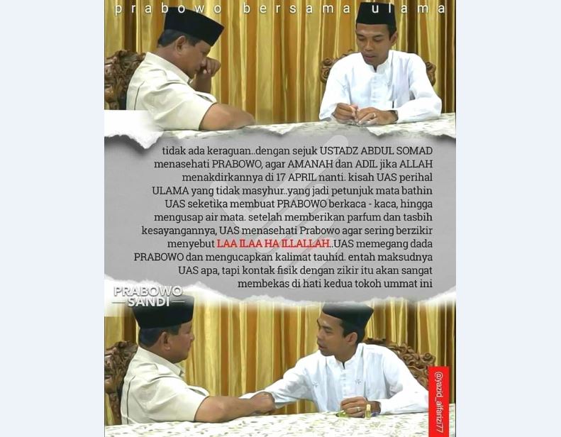 Ustadz Abdul Somad, Sinyal Langit untuk Prabowo!