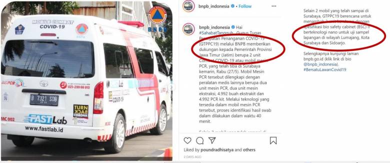 BNPB Tegaskan Mobile PCR untuk Jatim, Bukan Hanya Surabaya!