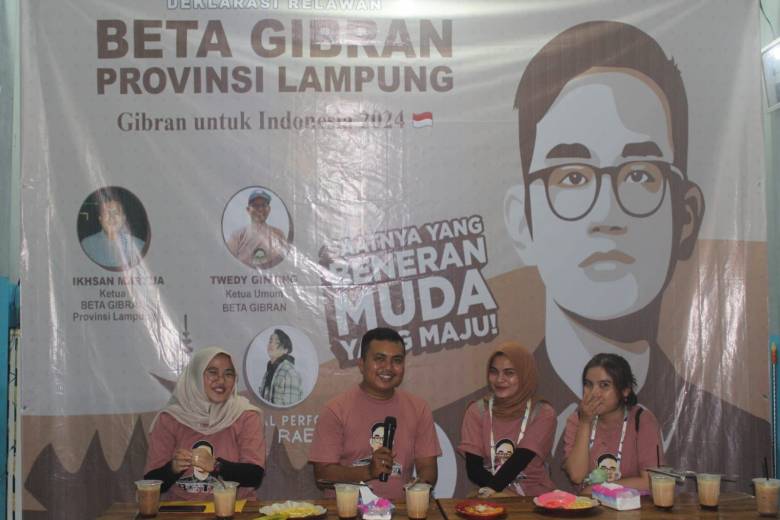 Resmi Dibentuk, Deklarasi Relawan Beta Gibran Provinsi Lampung untuk Cawapres 2024