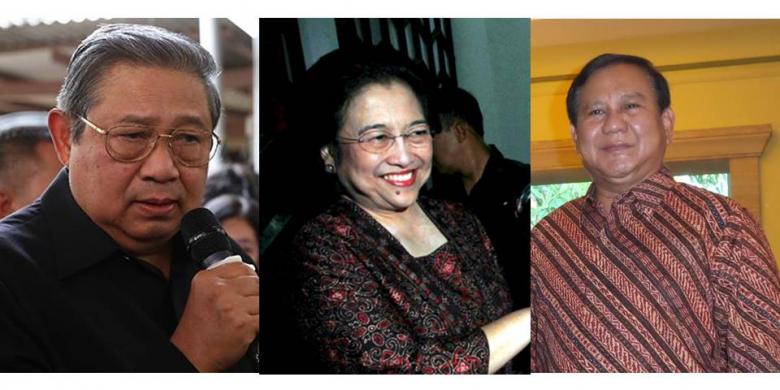 Berebut "Kursi RI-3", Megawati, Prabowo, dan SBY Rela Turun Kelas